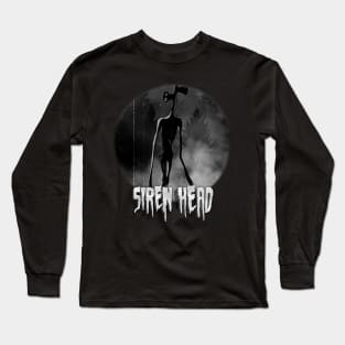 Scary Siren Head vintage meme Long Sleeve T-Shirt